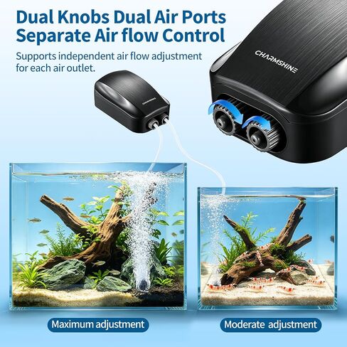 Aquarium Air Pump 4W Ultra Quiet Oxygen Aerator for 5-60 Gallon Fish Tanks in Kuwait
