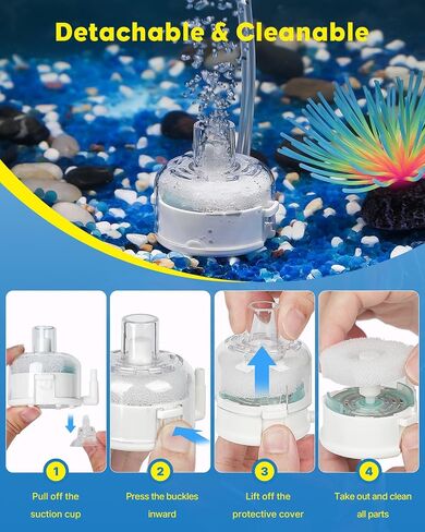 Pawfly 27 L/h Aquarium Air Pump, Mini Air Pump for 1-15 Gallon Fish Tanks in Kuwait