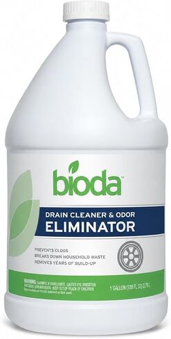 Bioda Drain Cleaner and Odor Eliminator | Enzyme drain cleaner | Drain clog remover | Garbage disposal cleaner and deodorizer | Septic safe drain cleaner | Sink drain cleaner | Shower drain clog remover | Pipe and septic safe | Main line sewer drain clean in Kuwait