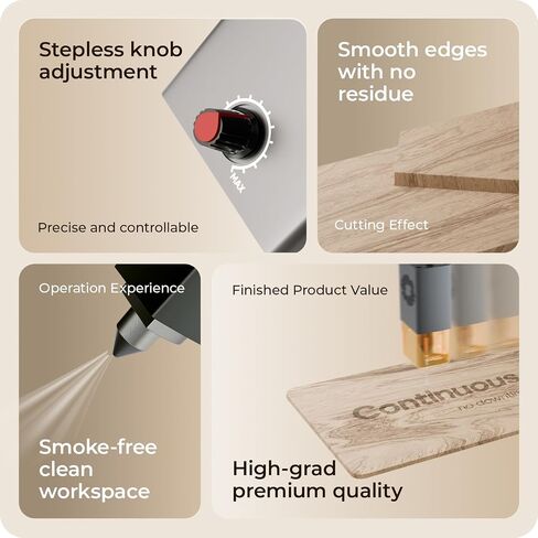 BlazeX Air Assist for M3 & M2 Pro Laser Engraver, Air Pump with Stepless Adjustable Knob, Professional Smoke Removal & Edge Cleaning, Easy Installation Accessory for Improved Cutting Performance in Kuwait