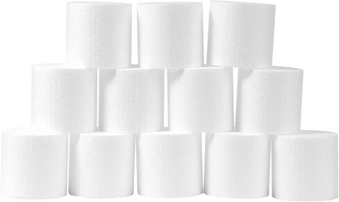 3 Inch Foam Circles for 6-Pack 3 Inch Thick, Crafts, Polystyrene Circles for DIY Crafts School Supplies Decorations(White) in Kuwait