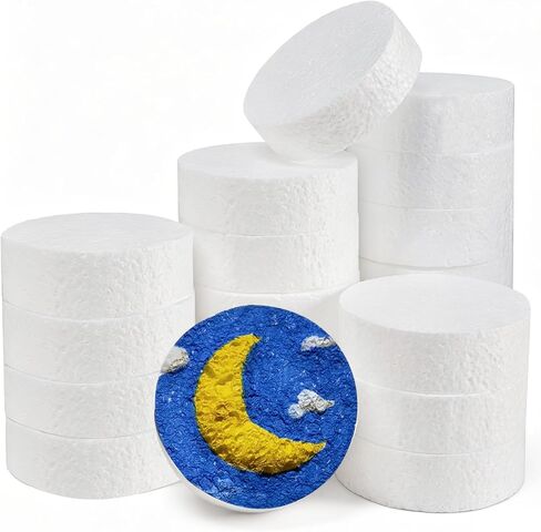20Pack Round Foam Circles, 3" Styrofoam Craft Circles 1" Thick in Saudi Arabia