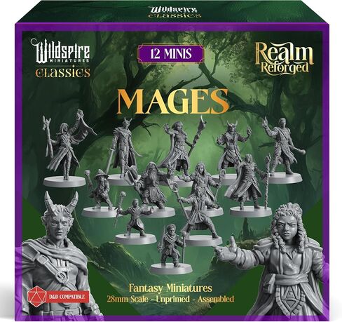 Wildspire Mercenary Guild II - Essential Heroes Set - Player Characters, NPC for DND Miniatures Bulk I 28mm for D&D Miniatures, Dungeons Dragons, DND Minis D&D Figures I Pathfinder, Realm Reforged in Kuwait