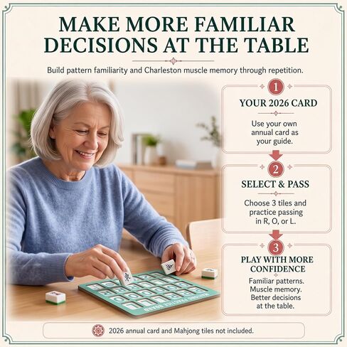 Solo Mahjong Board, Portable Wooden 24-Slot Practice Board for Charleston in Kuwait