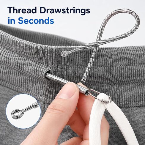 2 Pack Easy Threading Tool for Sewing Needles | Effortless Hand Needle Threader with Flexible Spring | Elastic Waistband Threader Helper for Sewing, Crafts & Household Repairs in Kuwait