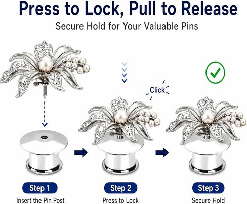110-Piece Pin Back Replacement Kit, Locking Backs for Enamel and Lapel Pins in Kuwait