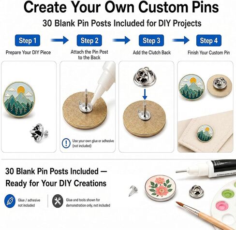 110-Piece Pin Back Replacement Kit, Locking Backs for Enamel and Lapel Pins in Kuwait