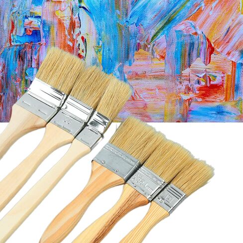 Artist Flat Paint Brush Flat Head Paint Brush Large Paint Brush for Oil Acrylic Painting Watercolor Wood Wall Decorating Art Paint Brushes Professional Art Paint Brushes for Kids Adults Acrylic Oil in Kuwait