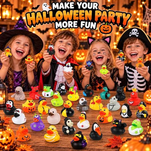 EKisemio 36 Pack Halloween Rubber Ducks, Halloween Ducks Bulk for Jeeps in Kuwait