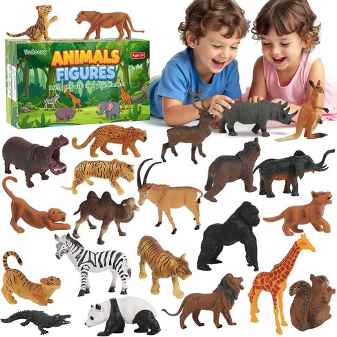 Tudoccy Safari Animals Figures Toys with Sound Book,Zoo Animal for Kids in Saudi Arabia