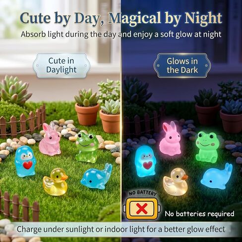 100pcs Mini Resin Animals for Kid: Luminous Figures for Classroom Rewards in Kuwait