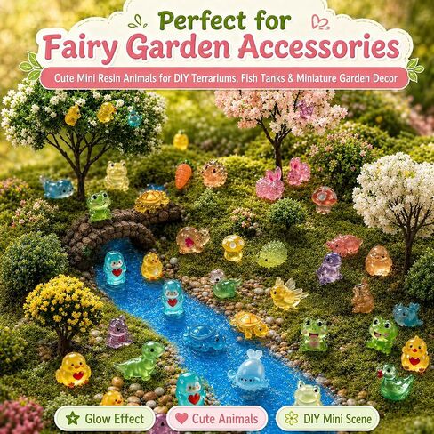 100pcs Mini Resin Animals for Kid: Luminous Figures for Classroom Rewards in Kuwait