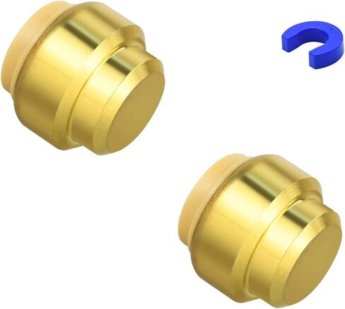 2 Pack Push-to-Connect Plumbing Fittings, 1/2" Pushfit Tee Fittings with Disconnect Clip for Copper, PEX, CPVC Pipe (1/2" Tee, 2) in Kuwait