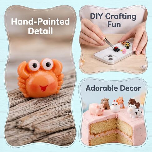 80pcs Mini Resin Animals Variety Pack, 60 Styles Tiny Resin Animals Figures in Kuwait