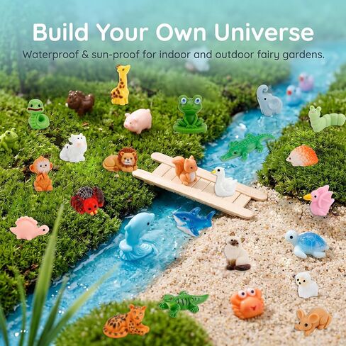 80pcs Mini Resin Animals Variety Pack, 60 Styles Tiny Resin Animals Figures in Kuwait