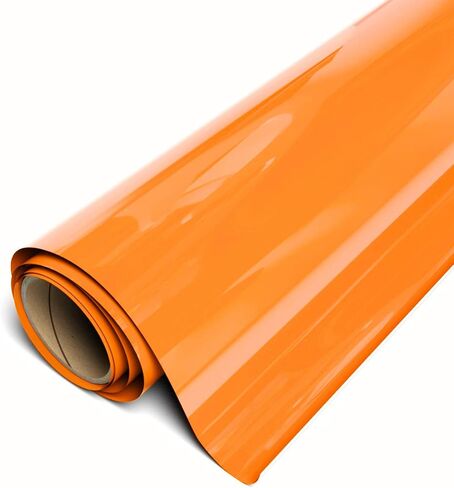 Siser EasyWeed Heat Transfer Vinyl 11.8" x 3ft Roll (Orange Soda) - Compatible with Siser, Cricut, Silhouette and Other Craft/Professional Cutters - CPSIA Certified in Kuwait