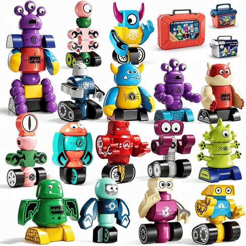 Magnets Robot Building Toys - 106 PCS Monsters Stacking Blocks Set with Box in Kuwait