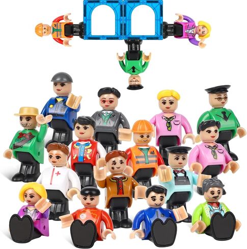 Mruikeny 15 Pieces Magnetic People Figures for Kids Ages 3 4 5 6 7+ Years in Kuwait
