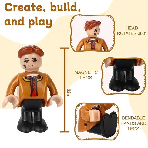 Mruikeny 15 Pieces Magnetic People Figures for Kids Ages 3 4 5 6 7+ Years in Kuwait