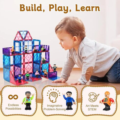 Mruikeny 15 Pieces Magnetic People Figures for Kids Ages 3 4 5 6 7+ Years in Kuwait