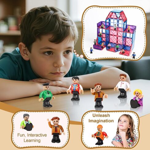 Mruikeny 15 Pieces Magnetic People Figures for Kids Ages 3 4 5 6 7+ Years in Kuwait