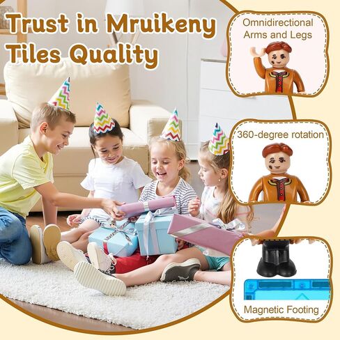 Mruikeny 15 Pieces Magnetic People Figures for Kids Ages 3 4 5 6 7+ Years in Kuwait