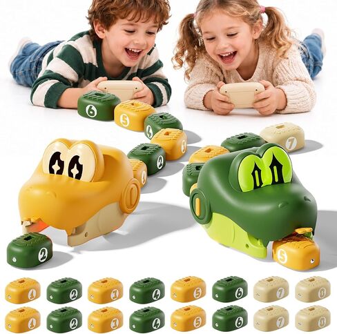 RC Snake Eating Toys For Kids 6-12, 16 Magnetic Rail Train Blocks (2pcs) in Kuwait