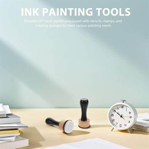 Mini Ink Blending Sponge Daubers with Wood Handles, Foam Refills for Crafts in Kuwait