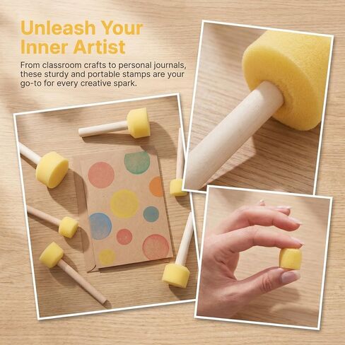 16pcs Sponge Paint Dauber Brushes for Crafts and Stenciling Projects in Kuwait