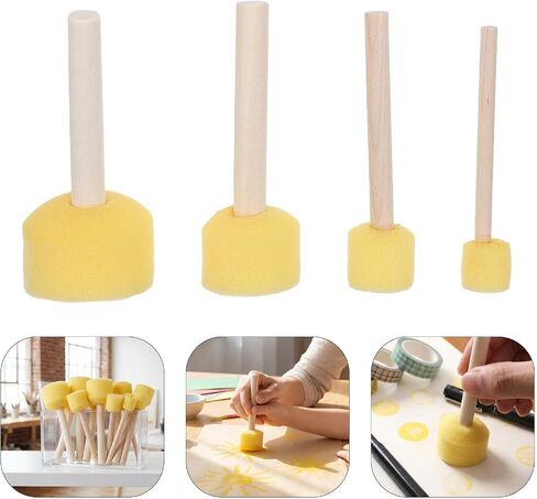 16pcs Sponge Paint Dauber Brushes for Crafts and Stenciling Projects in Kuwait