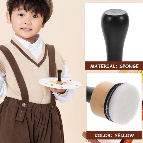 Mini Foam Sponge Daubers with Wood Handles for Stamping and Painting in Saudi Arabia