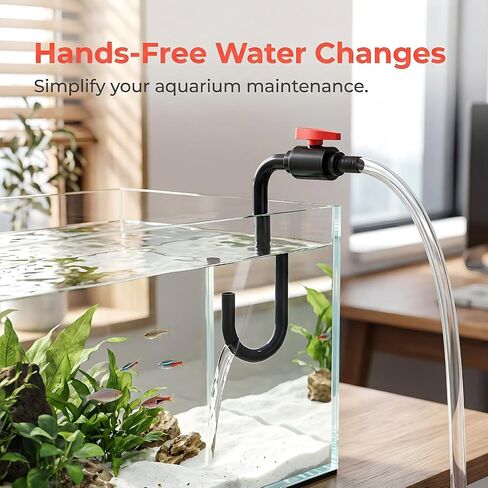 Aquarium Water Changer, PVC Hanging Hook Filler Valve, 1/2 5/8 3/4 Hose in Kuwait