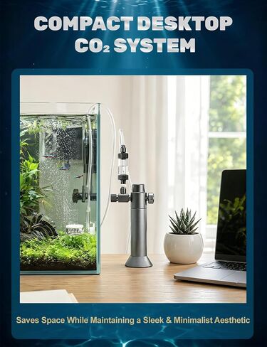 Aquarium CO2 Kit with Regulator, 2 x 16g Cartridges, 3/8" Thread in Saudi Arabia