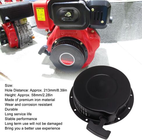 186F-192F Recoil Pull Start Assembly, Iron Replacement Starter for Air Cooled Engine, Mini Tiller & Generator in Kuwait