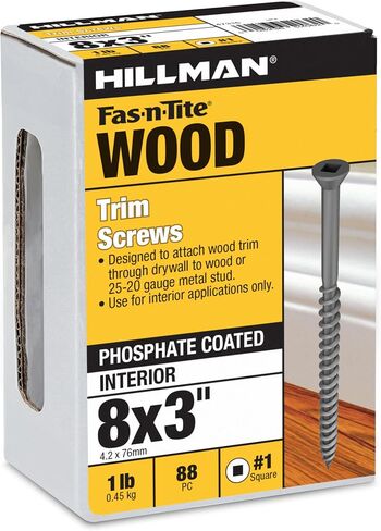 The Hillman Group 47316 8 X 3-Inch Square Drive Trim Screw-Sharp Point, 1-Pound in Saudi Arabia