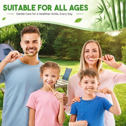 Bamboo Prepasted Toothbrush - Individually Wrapped Pre-Pasted Toothbrush with Bamboo Handles, Medium Soft Bristles Biodegradable Natural Eco-Friendly Sustainable Disposable Toothbrushes (72pcs) in Saudi Arabia