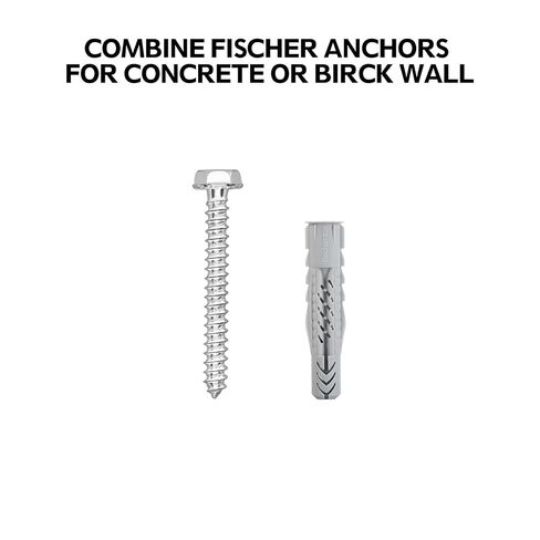 Mounting Dream Lag Bolt Kit for TV Wall Mount Comes with M8 Lag Bolt for Wood Stud, Fischer Anchors for Concrete Wall, Includes Allen Key and Bubble Level for Easy Installation MD5753 in Saudi Arabia