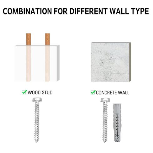 Mounting Dream Lag Bolt Kit for TV Wall Mount Comes with M8 Lag Bolt for Wood Stud, Fischer Anchors for Concrete Wall, Includes Allen Key and Bubble Level for Easy Installation MD5753 in Saudi Arabia