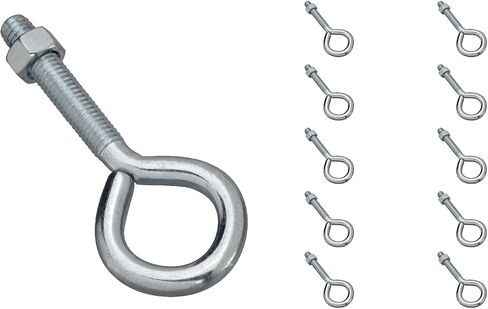 National Hardware N347-252 2160 Eye Bolt in Zinc plated, 10 pack,3/8" x 4" in Kuwait