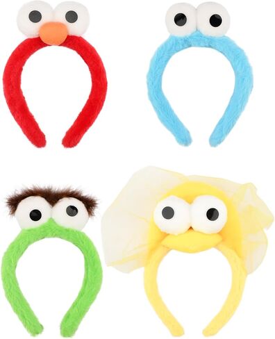 4 PCS Plush Eyes Headband Set, Halloween Theme Party Costume Accessory in Kuwait