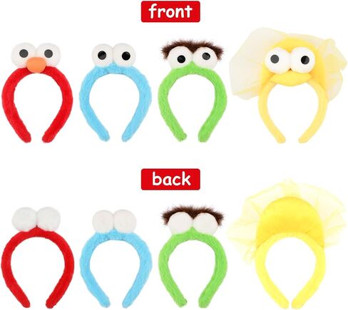 4 PCS Plush Eyes Headband Set, Halloween Theme Party Costume Accessory in Kuwait