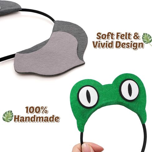 CiyvoLyeen 12Pcs Jungle Animal Ear Headband Safari Decor for Children Adult in Kuwait