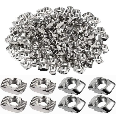 150 Pieces 2020 Series T Nuts T-Slot Nut Hammer Head Fastener -Plated Carbon Steel Sliding T Nuts for Aluminum Profile (M5) in Saudi Arabia