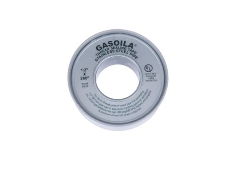 Gasoila Nickel PTFE High Density Thred Tape Roll, -450 to 550 Degree F Performance Temperature, For Stainless Steel, 4.3 mil Thick, 260" Length, 1" Width in Kuwait