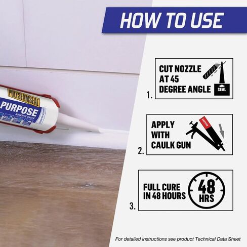 Polyseamseal 2139006 5.5 Oz White All Purpose Adhesive Caulk in Kuwait