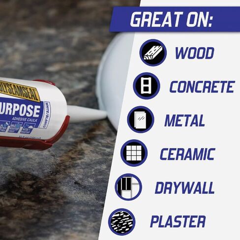 Polyseamseal 2139006 5.5 Oz White All Purpose Adhesive Caulk in Kuwait