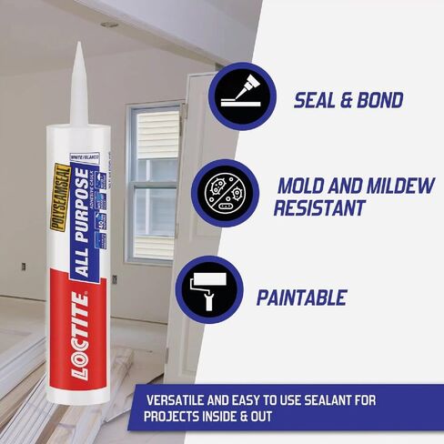 Polyseamseal 2139006 5.5 Oz White All Purpose Adhesive Caulk in Kuwait