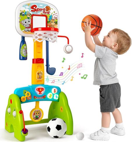 Toddler Basketball Hoop, Adjustable Basketball Goal for Kids Ages 1 2 3 in Kuwait