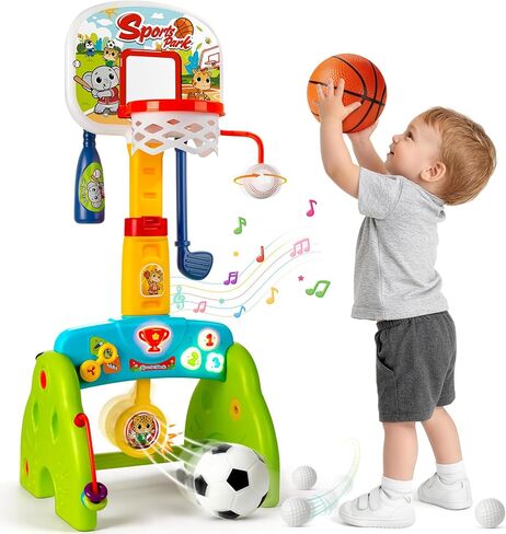Toddler Basketball Hoop, Adjustable Basketball Goal for Kids Ages 1 2 3 in Kuwait