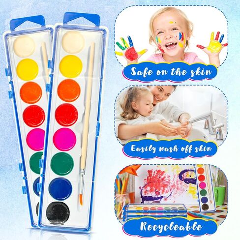MuseLuxe 42 Pack Watercolor Paint Set for Kids in Kuwait